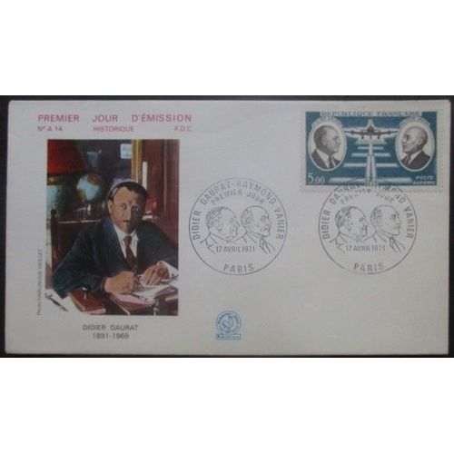 France Fdc Didier Daurat 17-04-71 Paris
