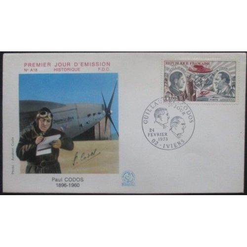 France Fdc Paul Codos 24-02-73 Iviers