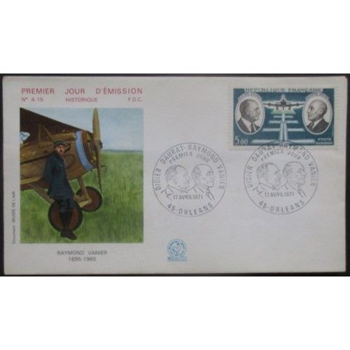 France Fdc Raymond Vanier 17-04-71 Orléans