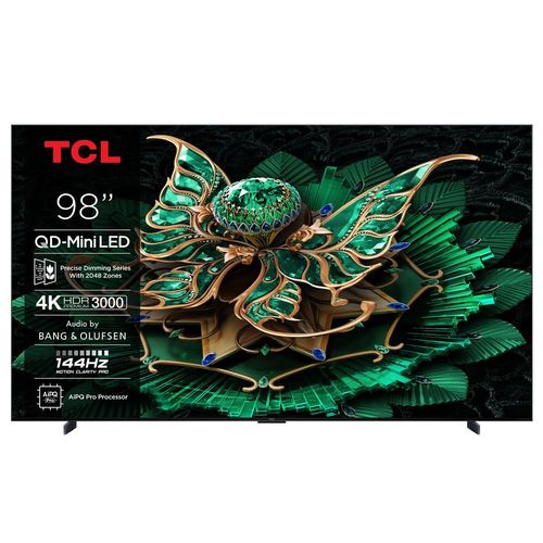 TV QD-Mini LED Pro Tcl 98C79K 249 cm 4K UHD 2025 Aluminium brossé