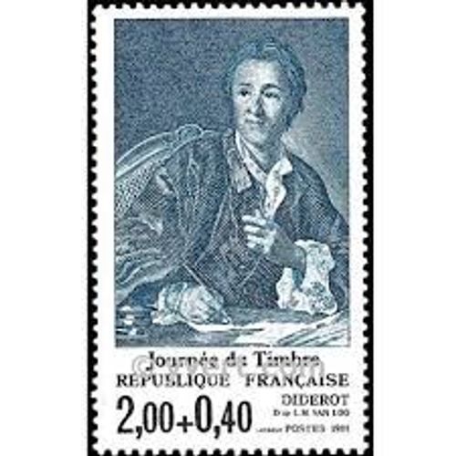 Journée Du Timbre : Denis Diderot Par L. M. Van Loo Année 1984 N° 2304 Yvert Et Tellier Luxe