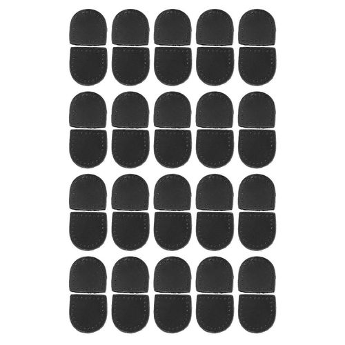 40pcs Fermeture clair Bouchon Diy Fabriqus  La Main En Cuir Vritable Polyvalent  La Mode Fermeture clair Se Termine Top Stoppers Noir