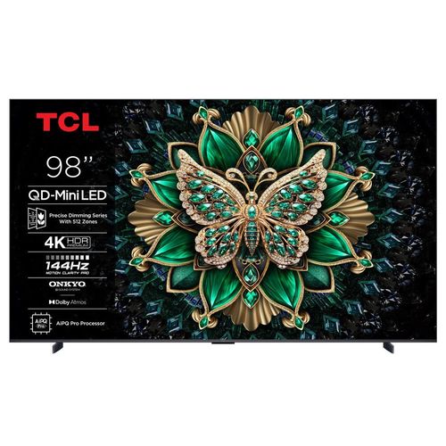 TV QD-Mini LED Tcl 98C69K 249 cm 4K UHD 2025 Aluminium brossé