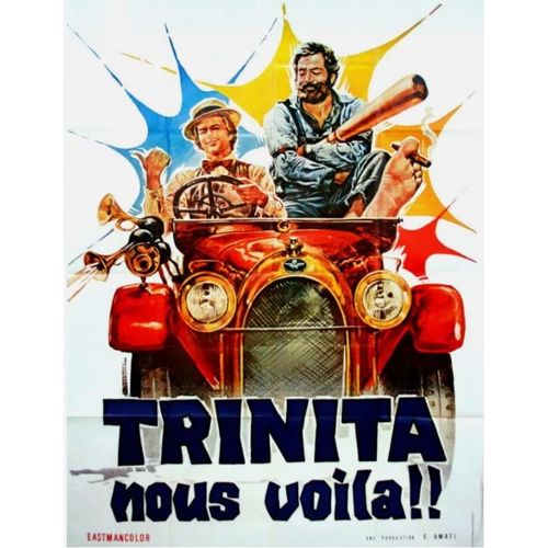 Trinita, Nous Voilà - Affiche Originale De Cinéma - Format 120x160 Cm- Gianfranco Parolini, Antonio Cantafora, Paul L. Smith, John Ireland / Western / Noi Non Siamo Angeli / We Are No Angels - 1976