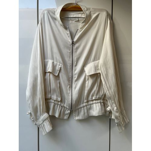 Veste Blanche Crème Zippée Type Bomber H&m - Taille 36