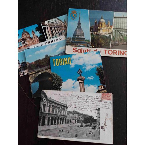 Lot De 5 Cartes Postales De Turin, Torino, Écrites / Italie / Italia
