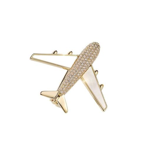 Broche Avion 3d - Épingle Coquillage Naturel