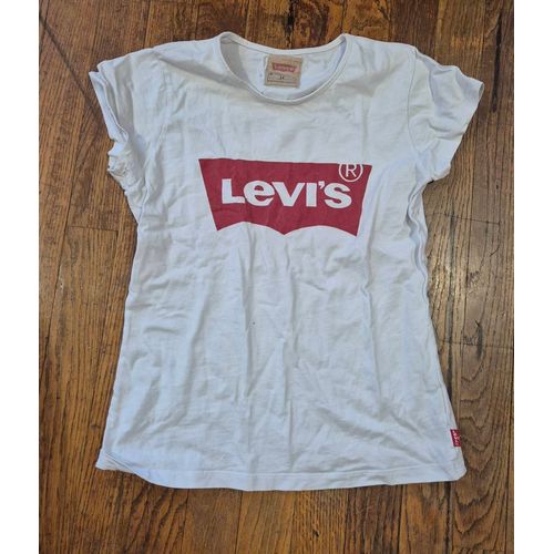 T-Shirt Manche Courte Blanc Levis Taille 14ans