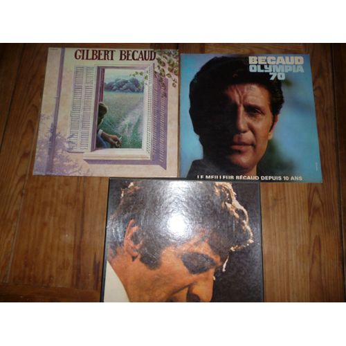 Gilbert Becaud Lot De Deux 33 Tours + Un Coffret