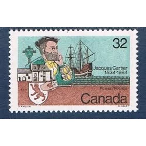 Jacques Cartier 450ème Anniversaire De Son 1er Voyage Au Canada Émission Commune France/Canada Année 1984 N° 2307 Yvert Et Tellier Luxe