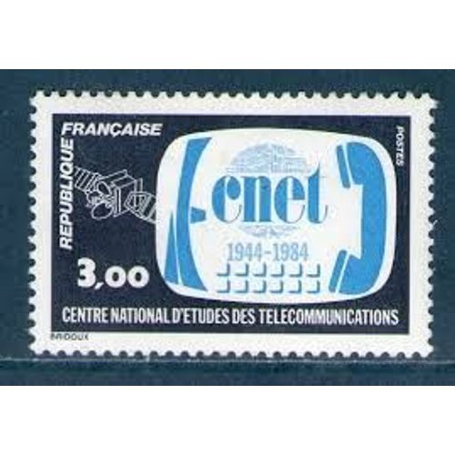 40ème Anniversaire Du Centre National D'études Des Télécommunications Année 1984 N° 2317 Yvert Et Tellier Luxe