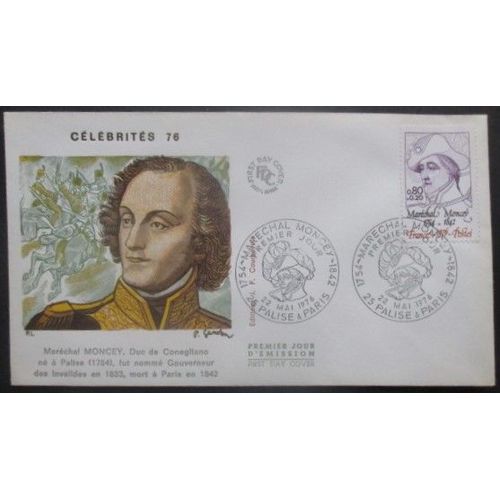 France Fdc Maréchal Moncey 22-05-76 Palise Et Paris