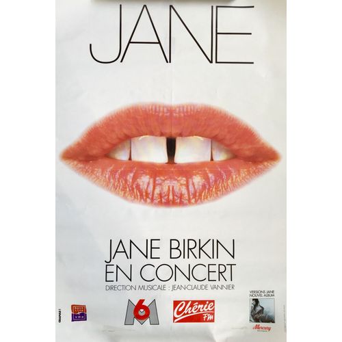 Affiche Originale 80x120 Cm Jane Birkin En Concert "Versions Jane Tour" (Gainsbourg Tribute, 1996)