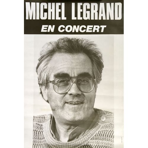 Affiche Originale 80x120 Cm "Michel Legrand En Concert" (90's)