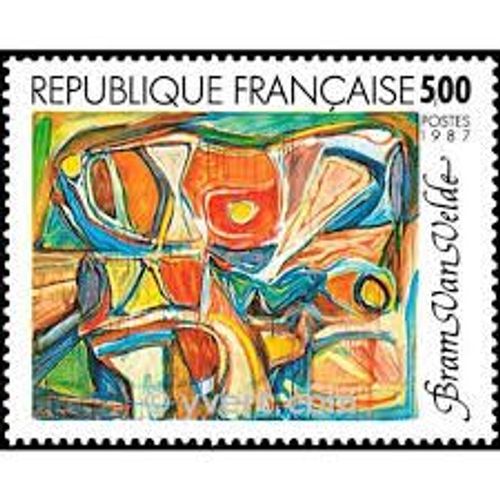 Art : Oeuvre De Bram Van Velde Année 1987 N° 2473 Yvert Et Tellier Luxe