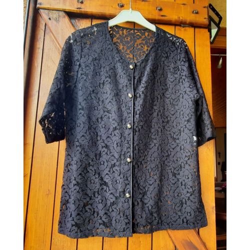 Gilet Noir En Dentelle 42, Taille 42