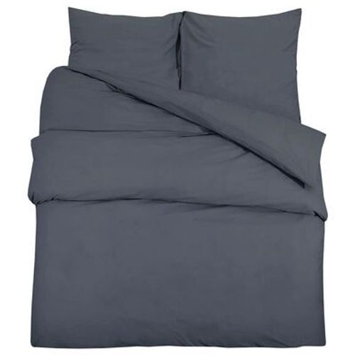 Ensemble De Housse De Couette Anthracite 260x240 Cm Coton