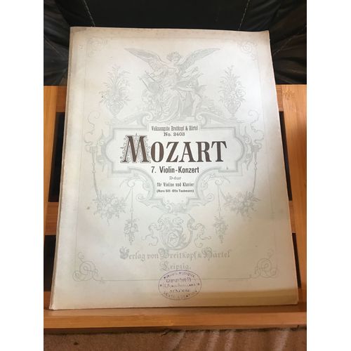 Mozart Concerto Pour Violon N°7 Partition Piano Sitt Taubmann Éd. Breitkopf 2403