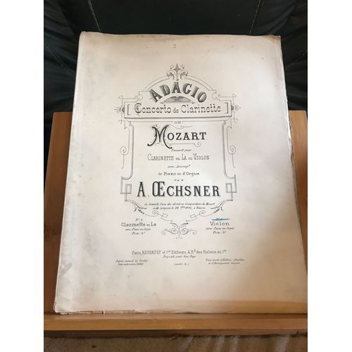 Mozart Adagio Concerto Clarinette Partition Violon Piano Oechsner Richault