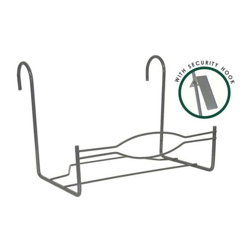 Support Balcon Large - GARDEN ID - 35 x 18 cm Anthracite - Crochets Sécurisés - Dimensions Pratiques - Robuste