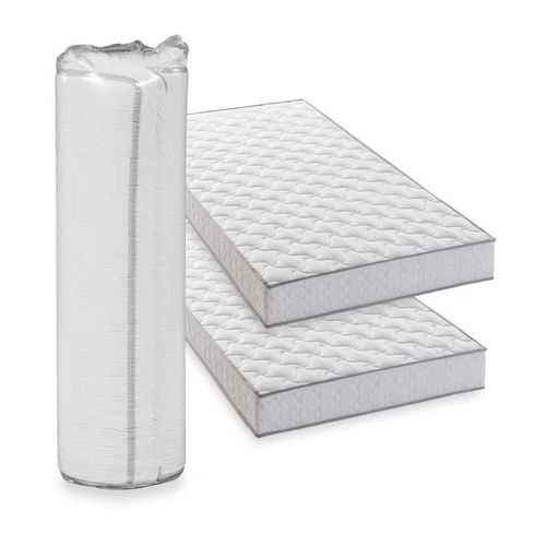 Lot de 2 matelas - 90 x 190 cm - Mousse - 14 cm - 5 zones de confort - DEKO DREAM - Hahtuva