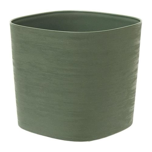 Pot Avec Réserve D'eau - Garden Id Respect - Vert De Gris 30 X 30 Cm - 100% Déchets Ménagers - 100% Recyclable - Surface Structurée.