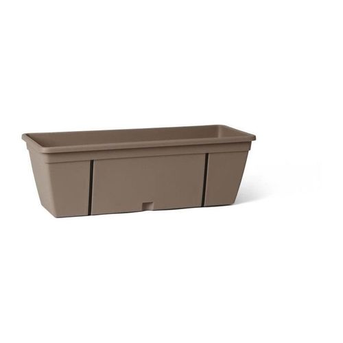 Kit Jardiniere Avec Crochet En Métal, Réserve D'eau Et Écarteur Pour Les Écoulements - Garden Id Smart - Taupe 50 Cm