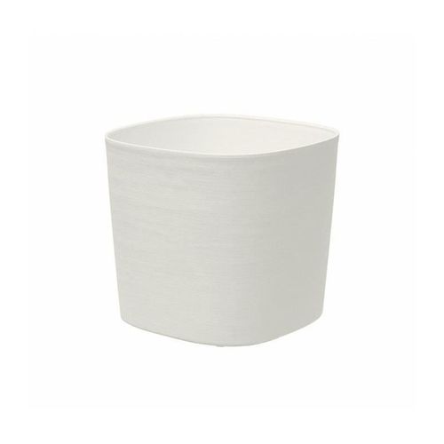 Pot Avec Réserve D'eau - Garden Id Respect - Blanc 40 X 40 Cm - 100% Déchets Ménagers - 100% Recyclable - Surface Structurée.