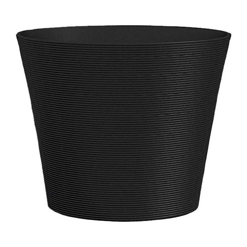 Pot De Fleurs - Garden Id - Green Care Sense Noir-Anthracite - 40 X 34 Cm - Garantie De 10 Ans - 100% Recyclé - Résistance Uv Et Gel