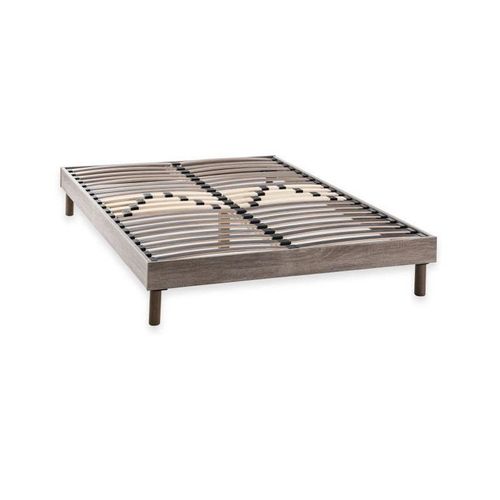 Deko Dream Sommier En Kit 140x190 - Décor Chene Et Gris