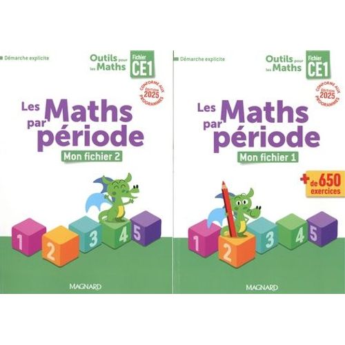 Les Maths Par Période Ce1 - Pack 3 Volumes : Mon Fichier 1 & 2 + Mon Mémo