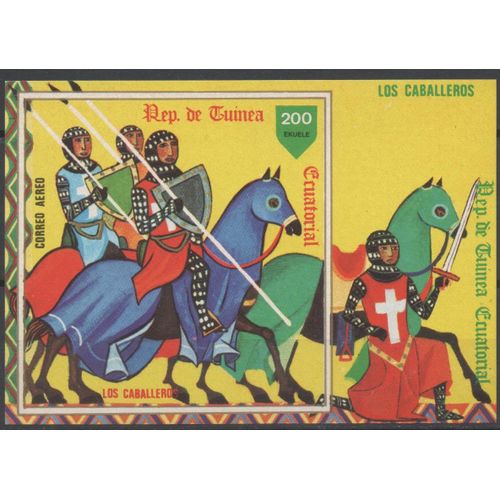 Guinée Équatoriale Timbres La Chevalerie , 2 Blocs