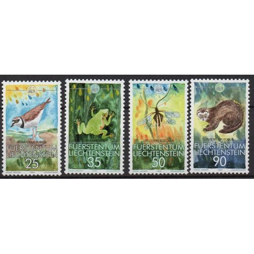 Liechtenstein Timbres Animaux 1989