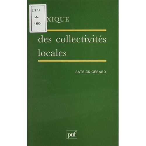Lexique Des Collectivités Locales