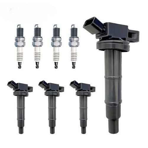 4 Pcs Bobines D'allumage Uf333 + 4pcs Bougies D'allumage 7092 Pour Toyota 90919-02252+Bkr6egp