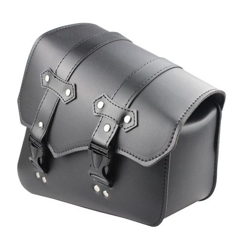 2pcs Pour Harley Cruiser Prince Moto Sac À Selle Sac À Outils Latéral Sac À Bagages Sac En Cuir Pu Triangle Modification Accessoires