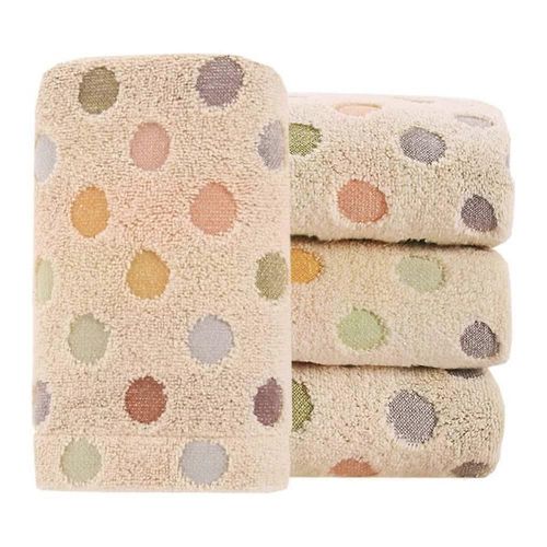 Essuie-Mains En Coton Motif À Pois Colorés Serviette Absorbante Douce 35 * 75cm Lot De 4