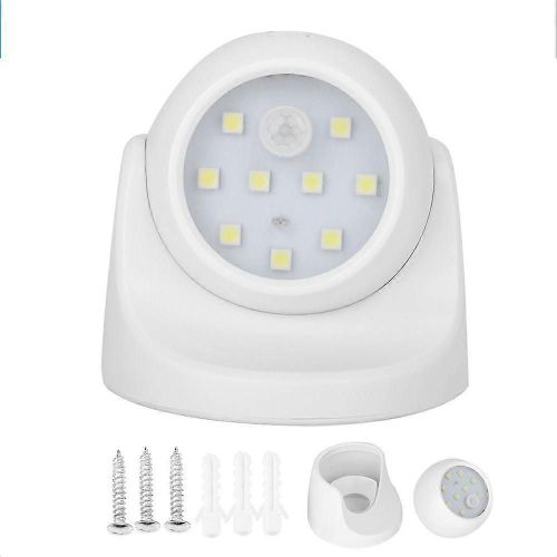 360rotation Smart Led Applique Murale Infrarouge À Capteur De Mouvement Du Corps Humain (Blanc)
