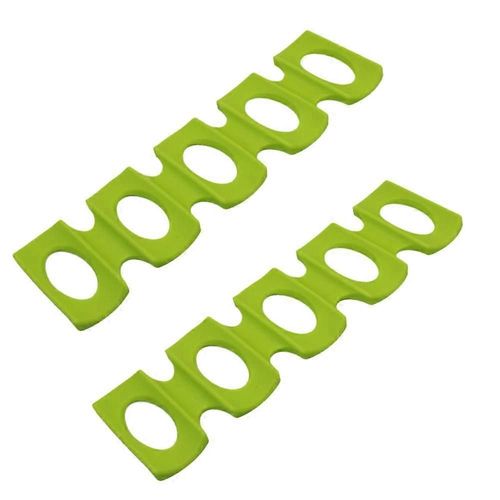 Tapis d¿empilage de bouteilles en silicone (lot de 2) - Organisateur de réfrigérateur Support Rack pour empiler bouteilles, canettes, bière, soda, vert