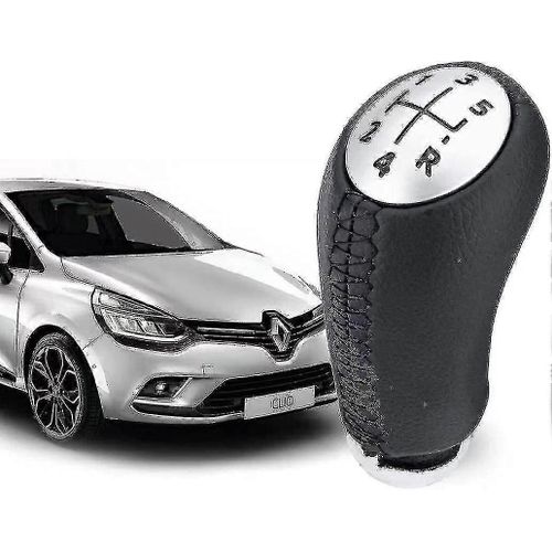 Clio 3 Pommeau De Vitesses - Cuir - Levier De Vitesses 5 Vitesses Pour Laguna / Megane 2 / Clio 4 / Scenic / Kangoo
