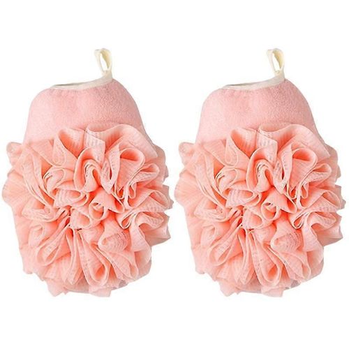 Éponge Exfoliante Pour Le Corps En Luffa Naturel, Épurateur De Dos De Gant De Gant De Luffa Naturel Naturel Pour Douche Spa Pour Nettoyer La Peau En Profondeur-2pc 