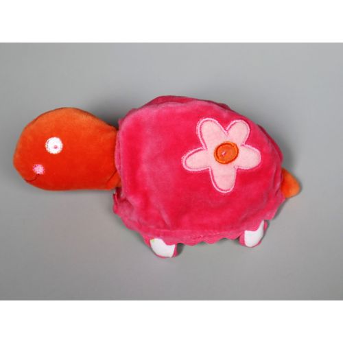 Doudou Tortue Mouchoir Blanc Rose Orange Vert Sucre D'orge