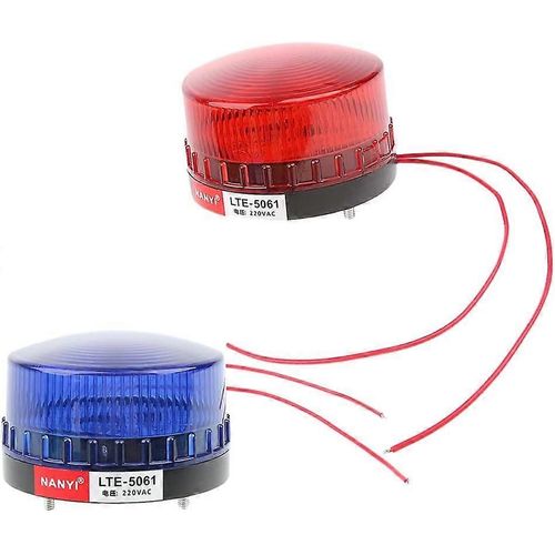 2pcs Gyrophare Clignotant 220v Brillant Led Avertissement Clignotant Lumière De Voiture D¿Urgence