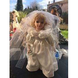 Poupée Porcelaine En Robe De Mariée 30 Cm
