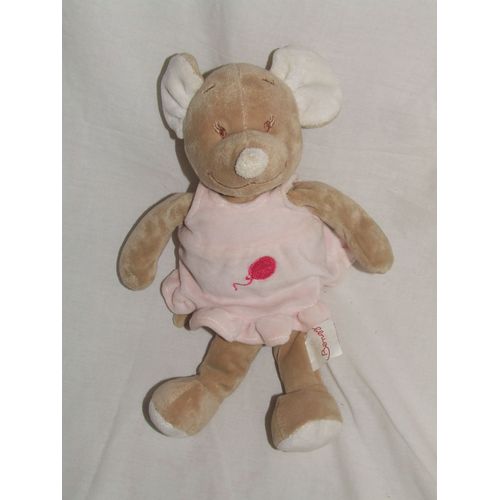 Souris Bengy Robe Rose 30 Cm
