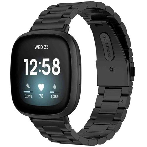 Imoshion Bracelet En Acier Fitbit Versa 4 / 3 / Sense (2) Noir