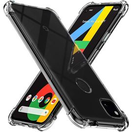 Coque Google Pixel 4a, Ultra Mince Premium Tpu Silicone Anti-Dérapante Poids Léger Shock-Absorption Housse Etui Pour Google Pixel 4a-Transparent