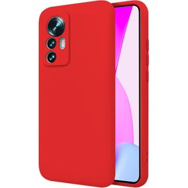 Coque Pour Xiaomi 12 Xiaomi 12x 12s 6.28"" Étui Rigide Rouge Silicone Liquide Doux Doublure Intérieure Microfibre Protège La Caméra Antidérapant Résistant Rayures