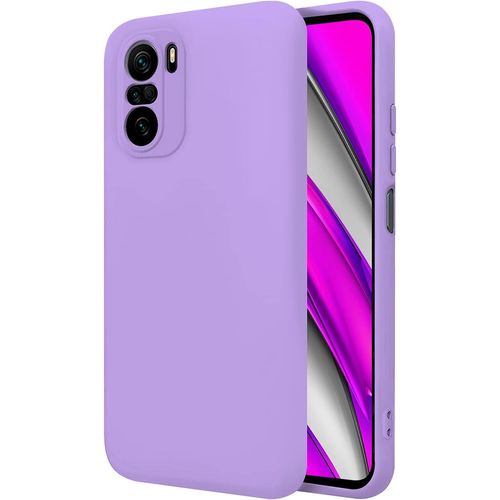 Coque Pour Xiaomi Poco F3 6.67"" Étui Rigide Lila Silicone Liquide Premium Doux Doublure Intérieure En Microfibre Protège L'appareil Photo Antidérapant Résistant Saleté Rayures