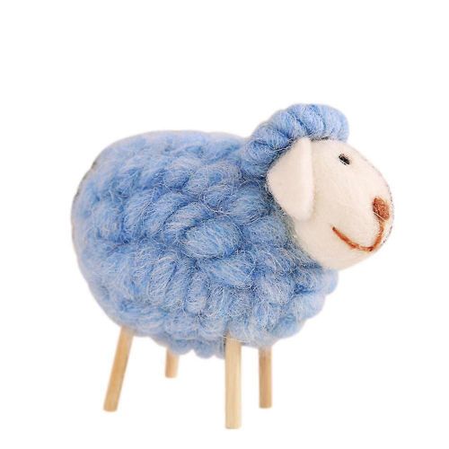 Poupée De Mouton De Noël Jouet Décoration Pour La Maison Arbre De Noël Centre Commercial (Bleu)